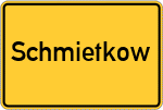 Place name sign Schmietkow