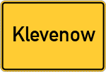 Place name sign Klevenow