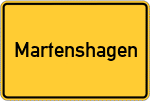 Place name sign Martenshagen