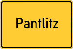 Place name sign Pantlitz