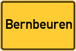 Place name sign Bernbeuren