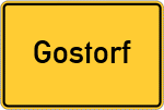 Place name sign Gostorf