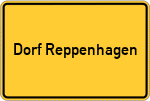 Place name sign Dorf Reppenhagen
