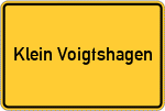 Place name sign Klein Voigtshagen