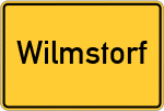 Place name sign Wilmstorf