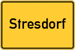 Place name sign Stresdorf