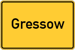Place name sign Gressow