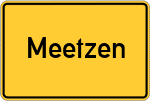 Place name sign Meetzen