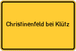 Place name sign Christinenfeld bei Klütz