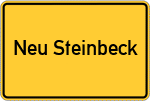Place name sign Neu Steinbeck