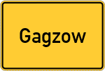 Place name sign Gagzow