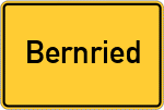 Place name sign Bernried, Niederbayern