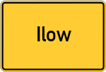Place name sign Ilow