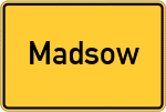 Place name sign Madsow