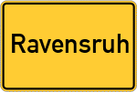 Place name sign Ravensruh