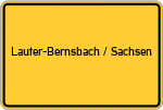 Place name sign Lauter-Bernsbach / Sachsen