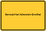 Place name sign Bernsdorf bei Hohenstein-Ernstthal