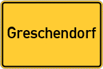 Place name sign Greschendorf