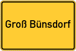 Place name sign Groß Bünsdorf