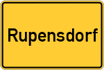 Place name sign Rupensdorf
