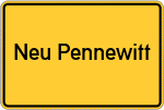 Place name sign Neu Pennewitt
