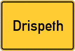 Place name sign Drispeth