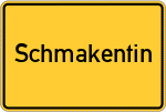 Place name sign Schmakentin