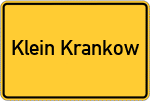 Place name sign Klein Krankow