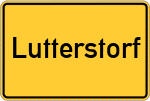 Place name sign Lutterstorf