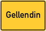 Place name sign Gellendin