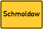 Place name sign Schmoldow