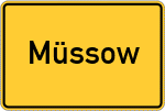 Place name sign Müssow