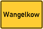 Place name sign Wangelkow