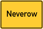 Place name sign Neverow