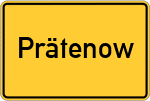 Place name sign Prätenow