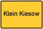 Place name sign Klein Kiesow