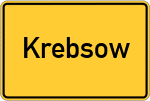 Place name sign Krebsow