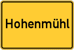 Place name sign Hohenmühl