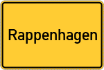 Place name sign Rappenhagen