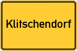 Place name sign Klitschendorf