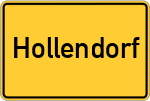Place name sign Hollendorf