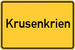 Place name sign Krusenkrien