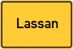 Place name sign Lassan