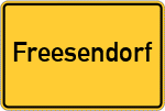 Place name sign Freesendorf