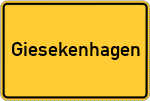 Place name sign Giesekenhagen