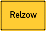Place name sign Relzow