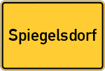 Place name sign Spiegelsdorf