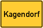 Place name sign Kagendorf