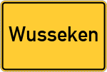Place name sign Wusseken