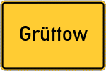 Place name sign Grüttow